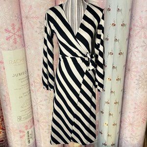 HM Striped wrapped maxi dress
